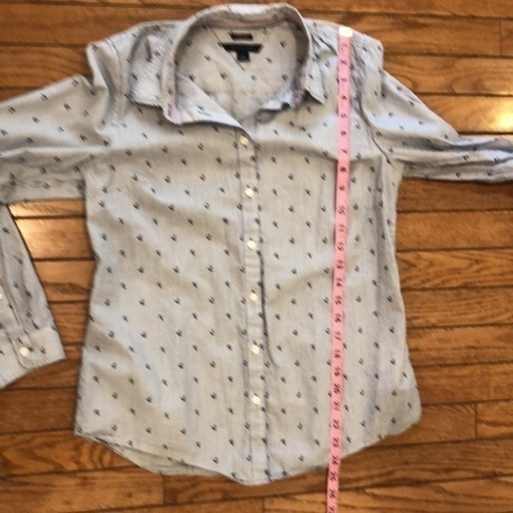 Tommy Hilfiger button down anchor pattern shirt - image 5